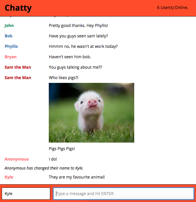 Chatty App: A Chat Application Using Web Sockets